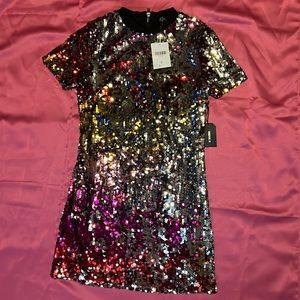 NWT Forever 21. Size:S Color: Base Black with multi color sequins